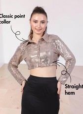 Cropped Shirt Sewing Pattern 'Myrtle'