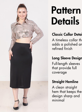 Cropped Shirt Sewing Pattern 'Myrtle'