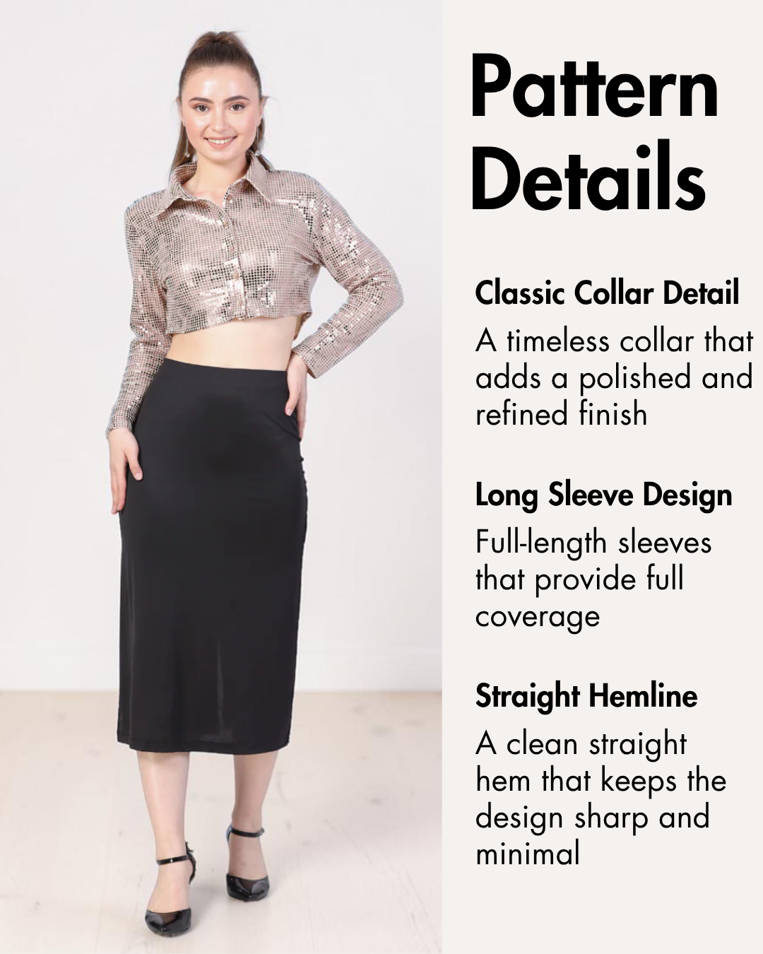 Cropped Shirt Sewing Pattern 'Myrtle'