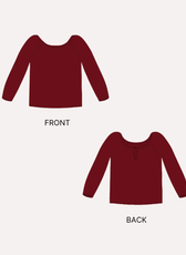 Kid's Long Sleeve Blouse Sewing Pattern 'Macy'