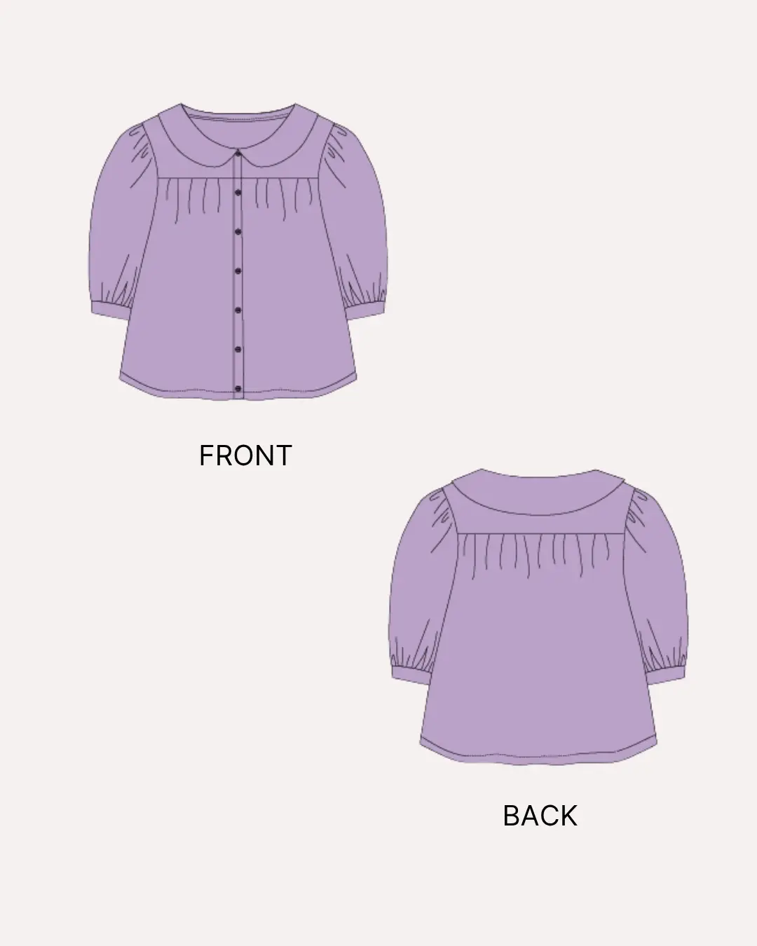 Kid's Night Gown Sewing Pattern 'Deborah'