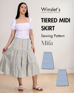Tiered Midi Skirt Sewing Pattern 'Mila'