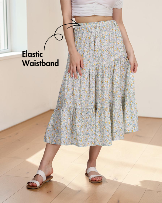 Tiered Midi Skirt Sewing Pattern 'Mila'