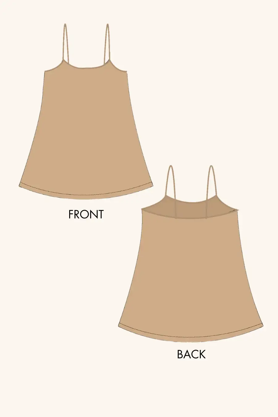 Party Mini Dress PDF Women's Sewing Pattern | Sleeveless | Strappy | Slip Dress | Above Knee Length | Woven | Evening Wear | Prom Dress