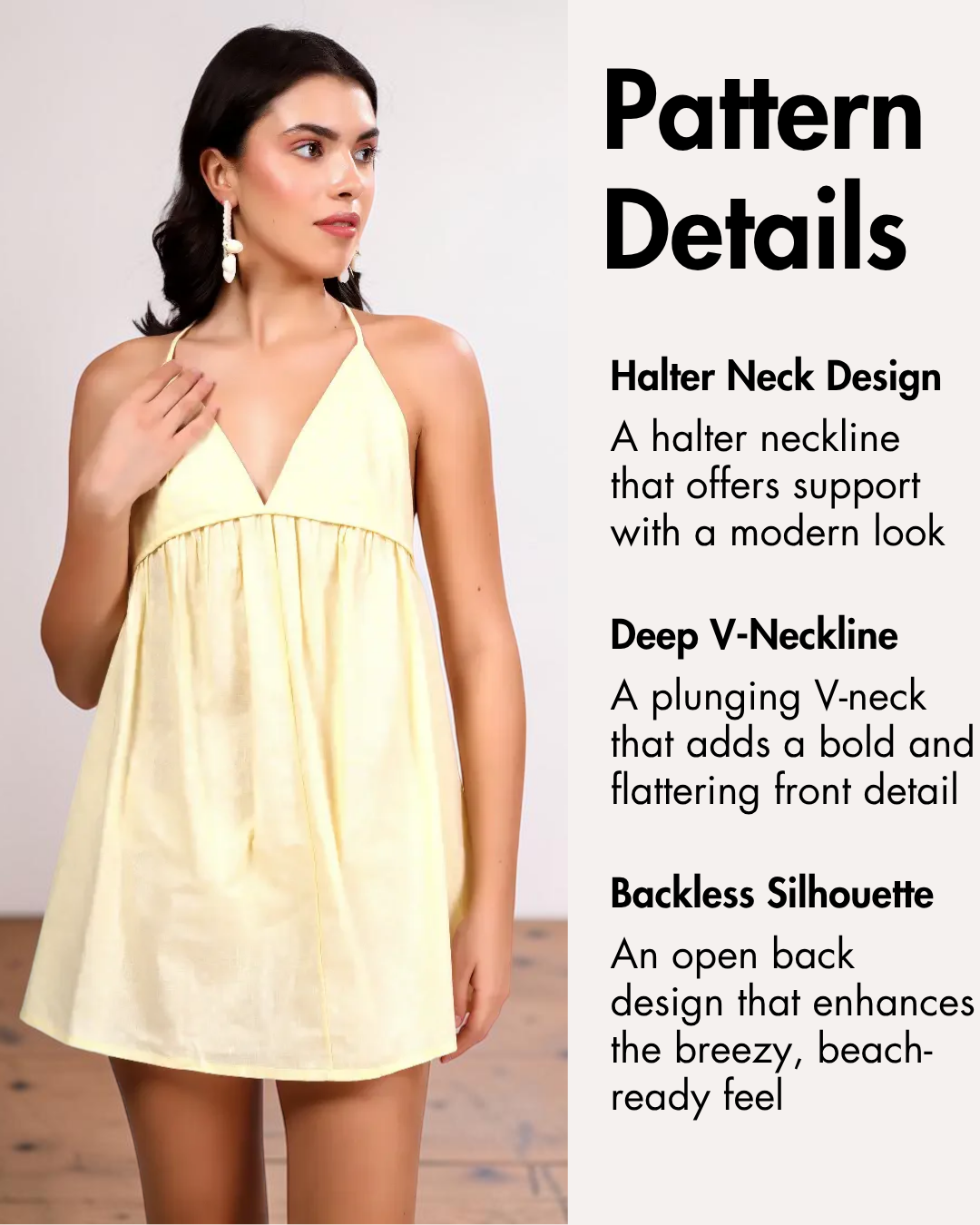 Halter Beach Dress Sewing Pattern 'Nori'
