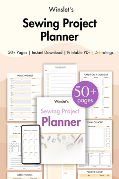 Sewing Project Planner: 50+ Page Printable Sewing Project Organizer and Sewing Journal