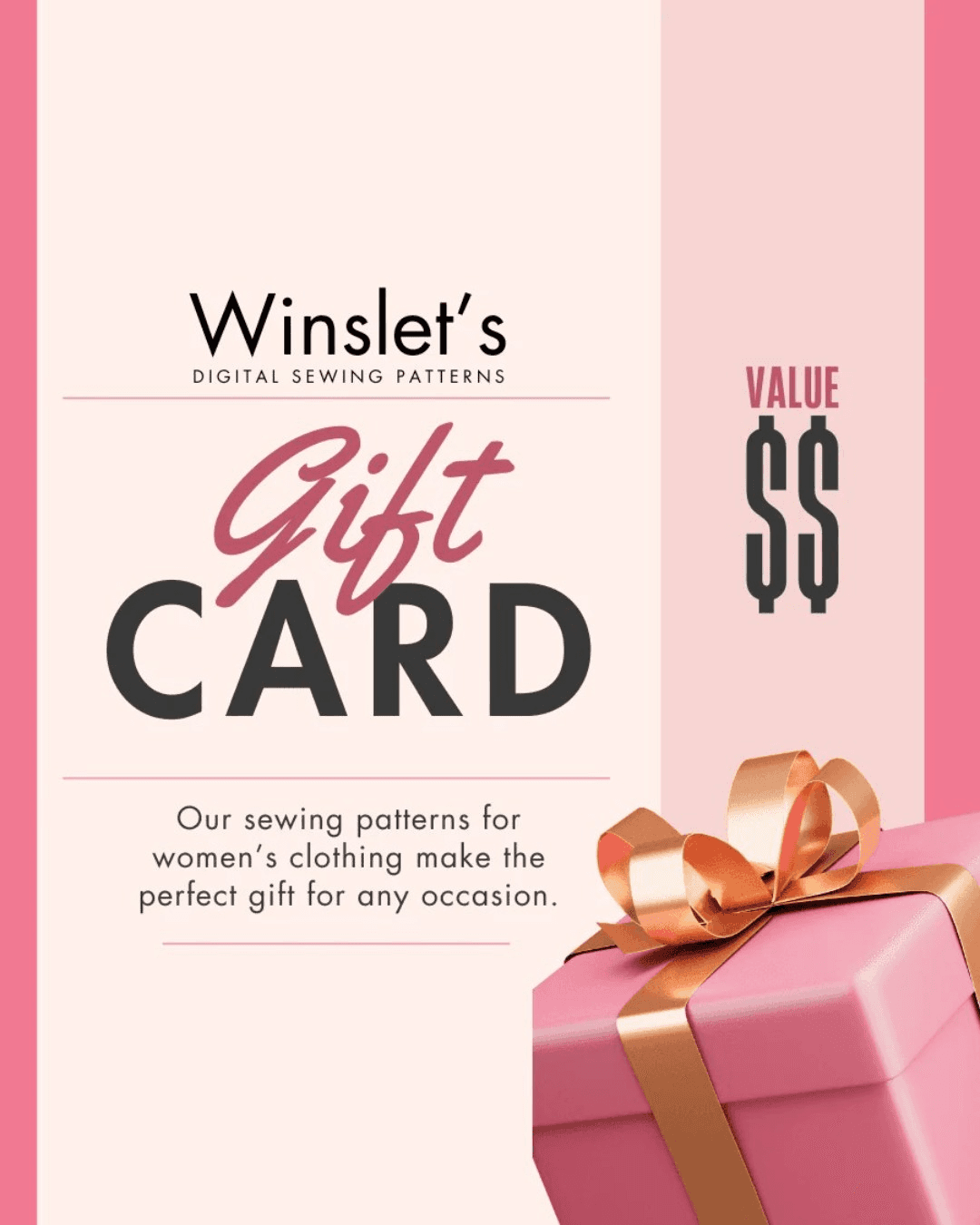 Sewing Gift Card from Winslet's | Perfect Gift for all occasions
