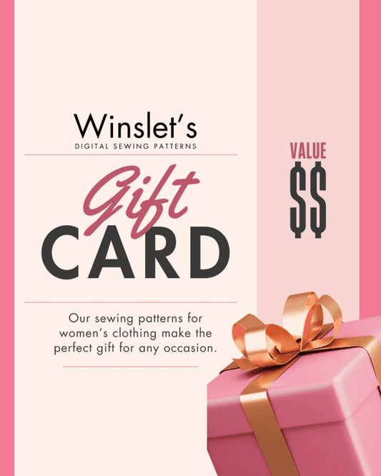 Sewing Gift Card from Winslet's | Perfect Gift for all occasions