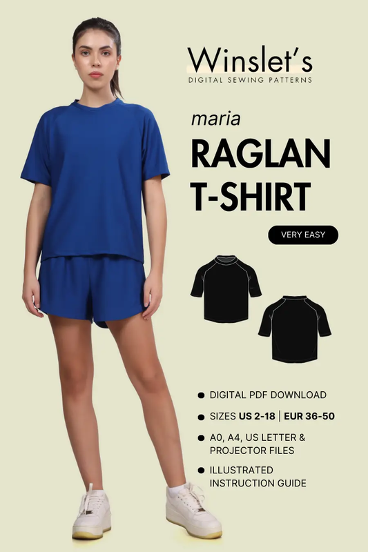 Raglan Tshirt Sewing Pattern 'Maria'