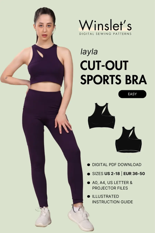 Cutout Sports Bra Sewing Pattern 'Layla'