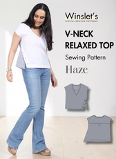 V-Neck Relaxed Top Sewing Pattern 'Haze'