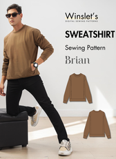 Men's Sweatshirt Sewing Pattern 'Brian'
