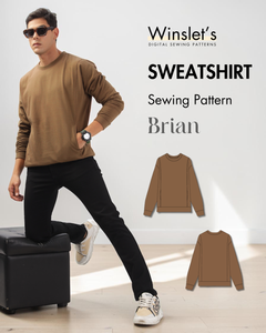 Men's Sweatshirt Sewing Pattern 'Brian'