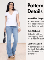 V-Neck Relaxed Top Sewing Pattern 'Haze'