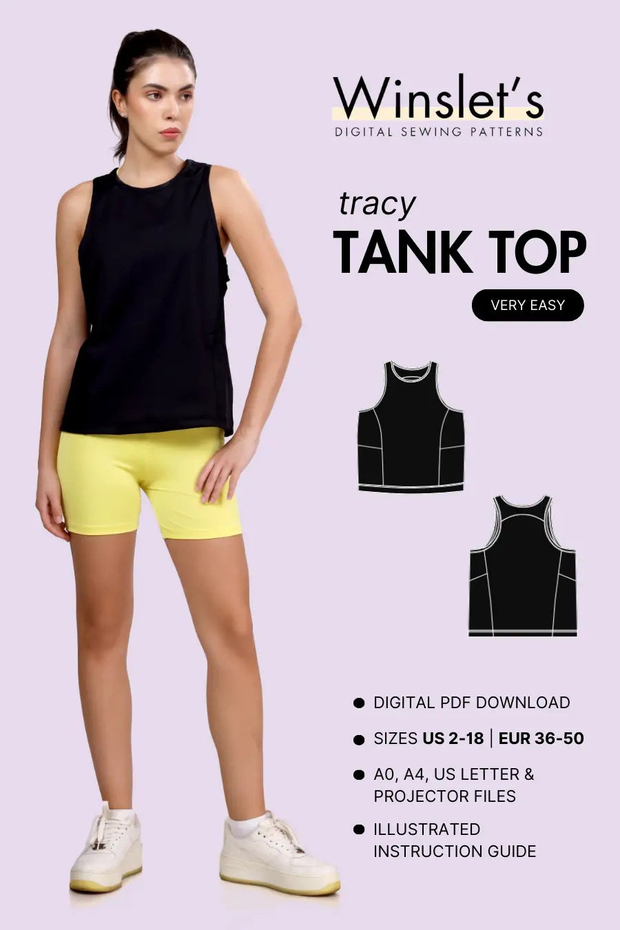 Tank Top Sewing Pattern 'Tracy'