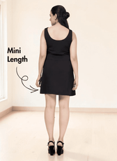 Back view of women's Bow Dress with large bow accent and sleeveless design