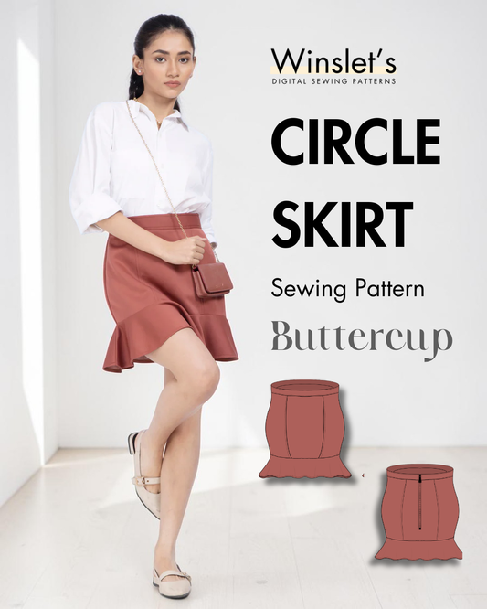 Circle Skirt Sewing Pattern 'Buttercup'