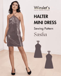 Halter Mini Dress Sewing Pattern 'Sasha'