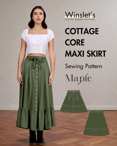 Cottagecore Maxi Skirt Sewing Pattern 'Maple'