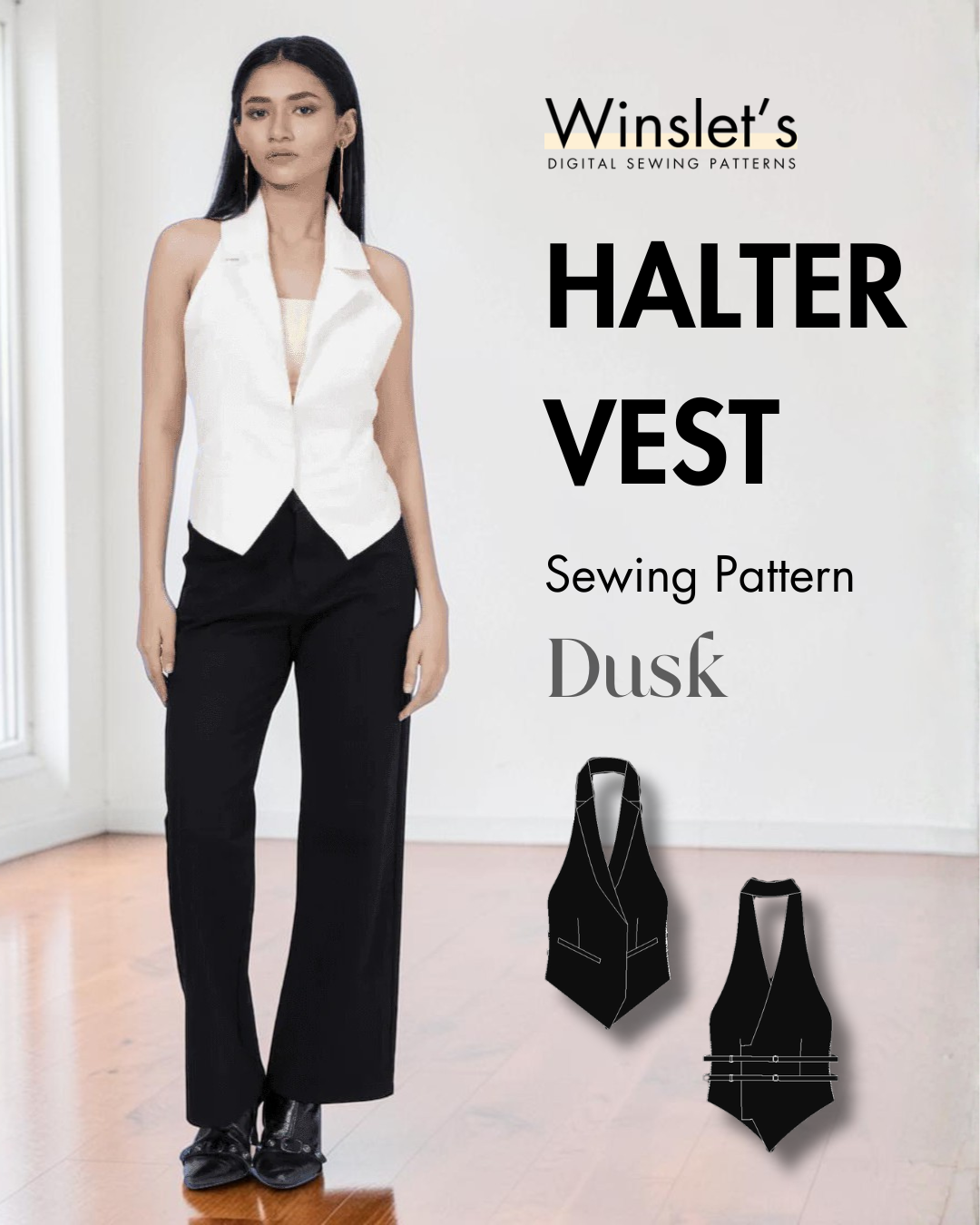 Halter Vest Sewing Pattern 'Dusk'