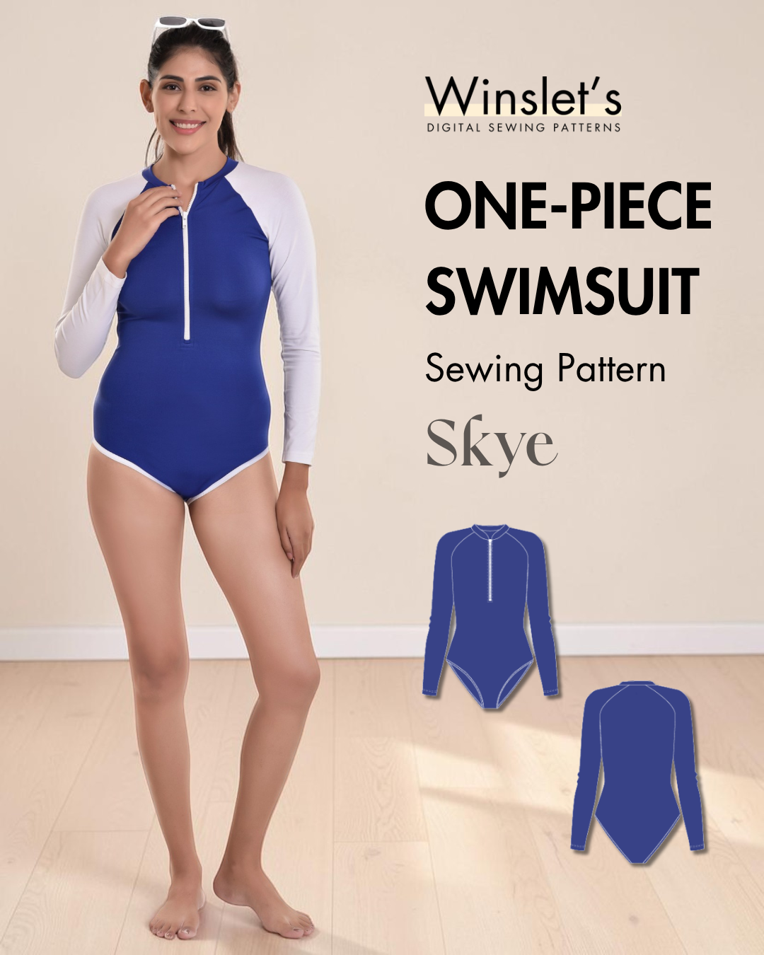 One Piece Swimsuit Sewing Pattern 'Skye'