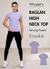 Raglan High Neck Top Sewing Pattern 'Frankie'