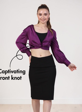 Ruched Twist Front Crop Top Sewing Pattern 'Willow'
