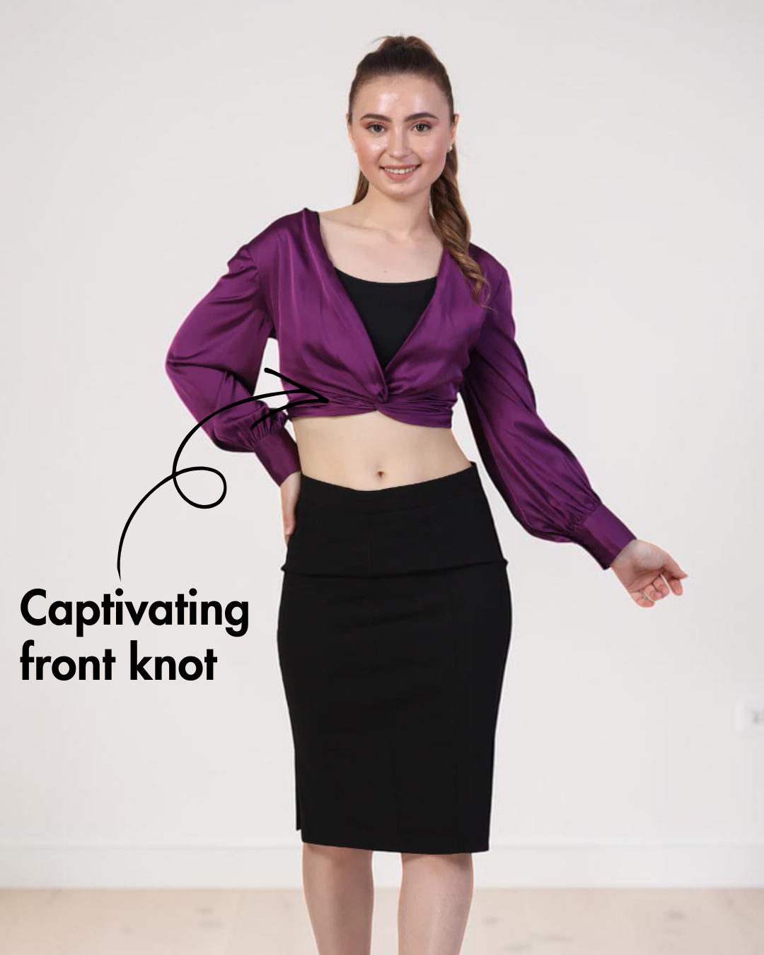 Ruched Twist Front Crop Top Sewing Pattern 'Willow'