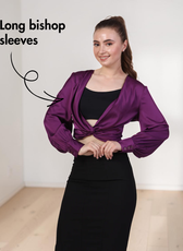 Ruched Twist Front Crop Top Sewing Pattern 'Willow'