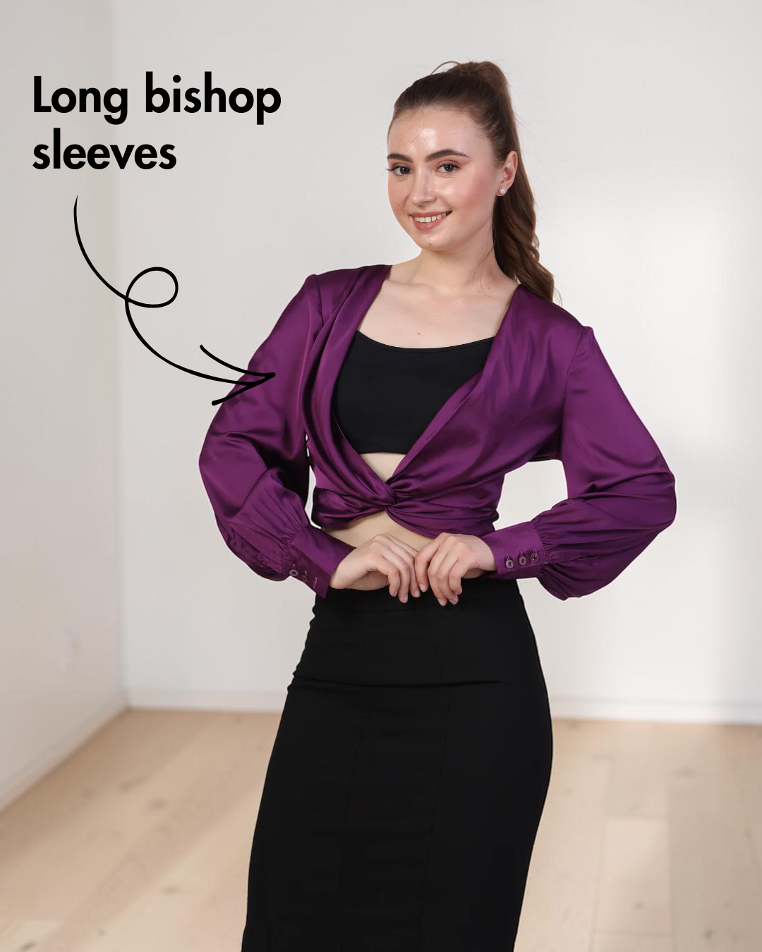 Ruched Twist Front Crop Top Sewing Pattern 'Willow'