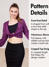 Ruched Twist Front Crop Top Sewing Pattern 'Willow'