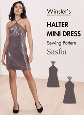 Halter Mini Dress Sewing Pattern 'Sasha'