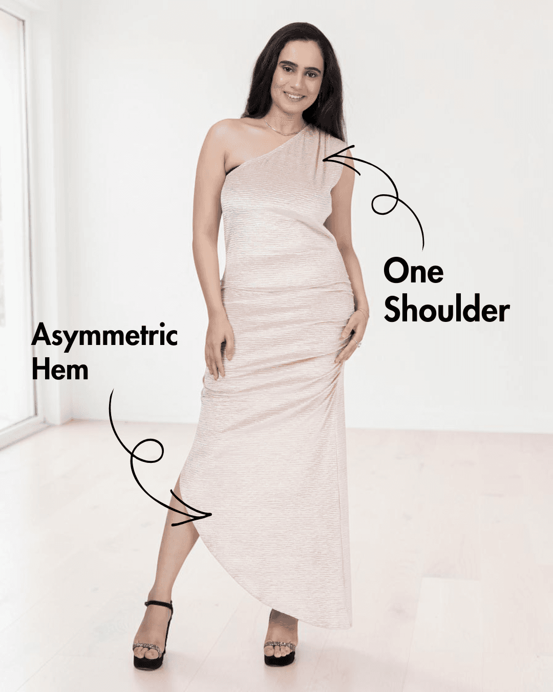 One Shoulder Ruched Maxi Dress Sewing Pattern 'Sierra' – Winslet's Sewing  Patterns
