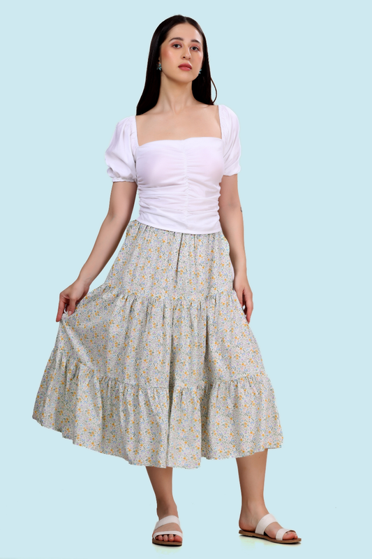 Tiered Midi Skirt Sewing Pattern 'Mila'