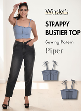 Strappy Bustier Top Sewing Pattern 'Piper'