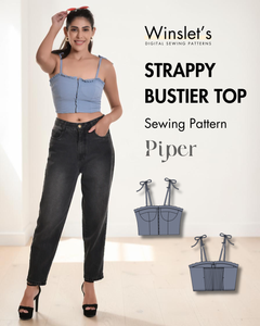 Strappy Bustier Top Sewing Pattern 'Piper'