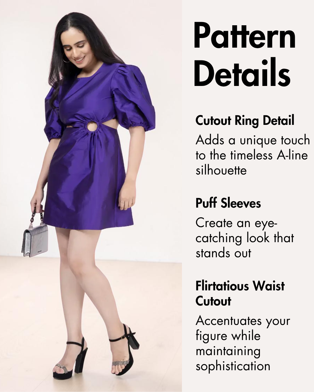 Puff Sleeve Mini Dress Sewing Pattern 'Tori'