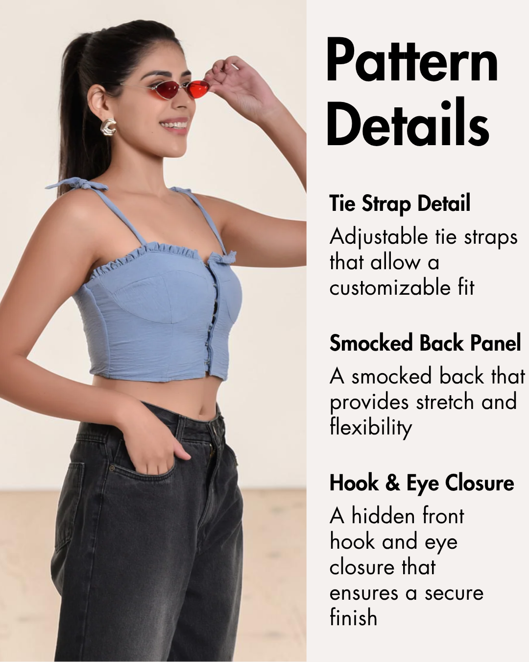 Strappy Bustier Top Sewing Pattern 'Piper'