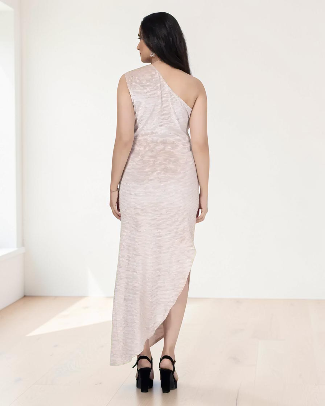 One Shoulder Ruched Maxi Dress Sewing Pattern 'Sierra'