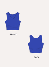 2d illustrations for 'Luna' reversible ruched top sewing pattern
