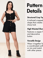 Crop Top & Shorts Coord Sewing Pattern 'Harper'