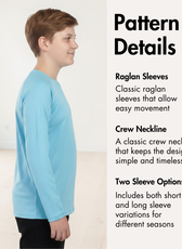 Kid's Raglan T-shirt Sewing Pattern 'Charlie'