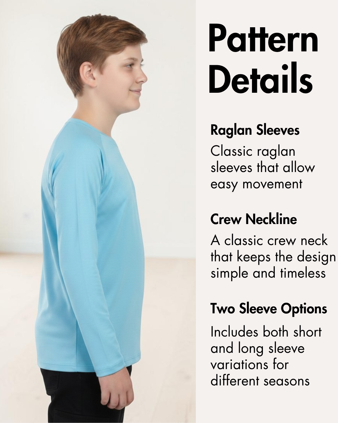 Kid's Raglan T-shirt Sewing Pattern 'Charlie'