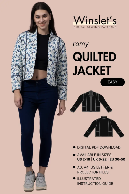 Reversible Quilted Jacket Sewing Pattern 'Romy'