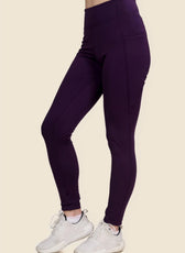 Side view of Layla running leggings sewing pattern. Designed with a high waist and side pockets, perfect for activewear and everyday comfort.