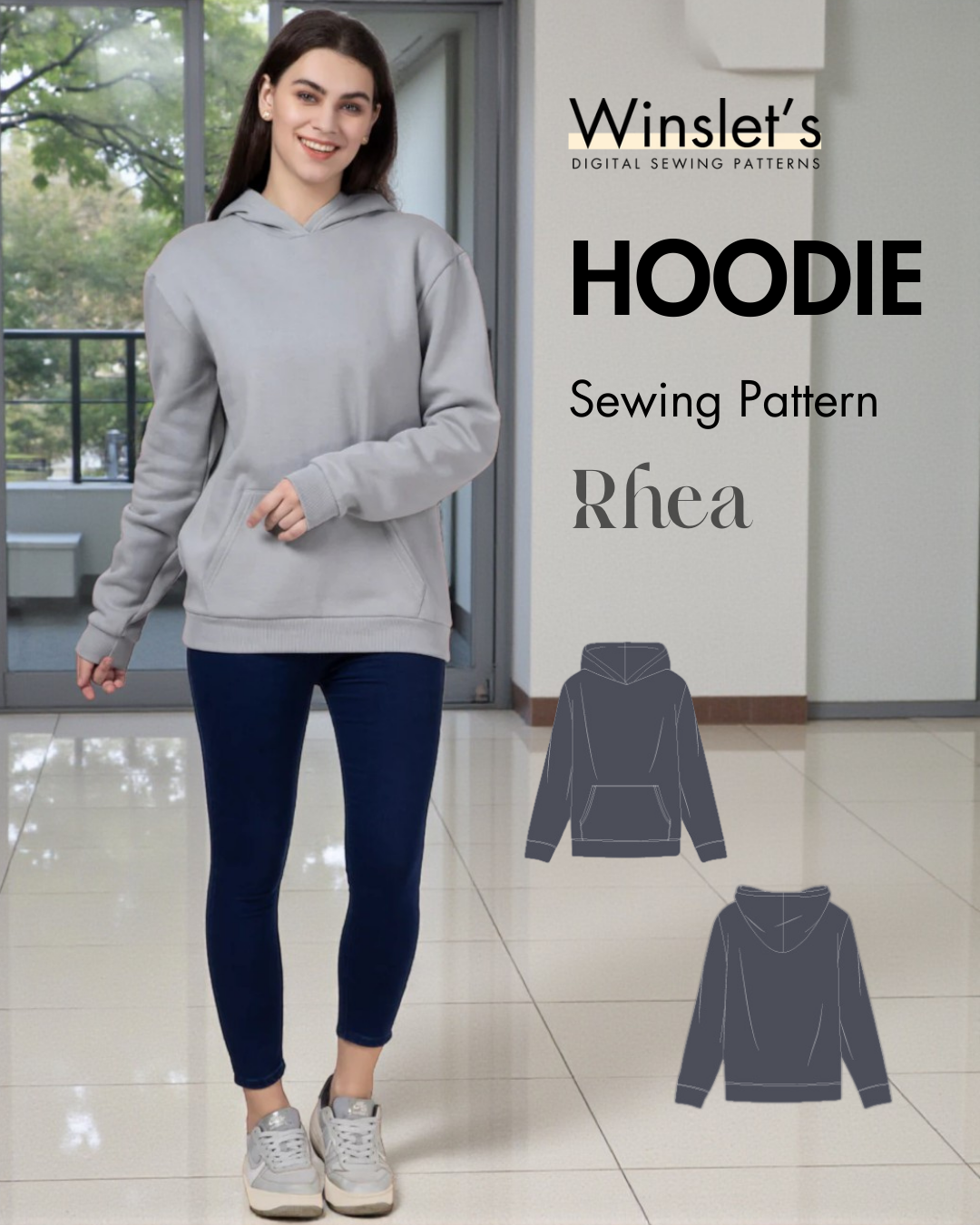Hoodie Sewing Pattern 'Rhea'