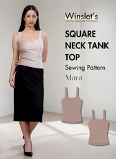 Square Neck Tank Top Sewing Pattern 'Mara'
