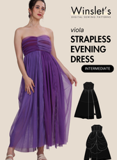 Strapless Evening Dress Sewing Pattern 'Viola'