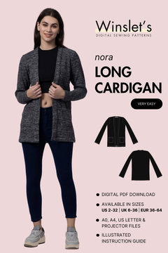 Long Cardigan Sewing Pattern 'Nora'