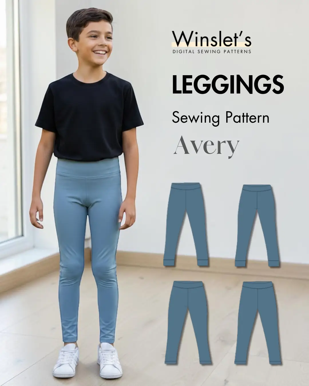 Kid's Leggings Sewing Pattern 'Avery'